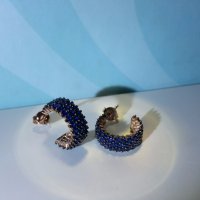 Сребърни обеци със сини камъни в Обеци в гр. София - ID19331531 — Bazar.bg