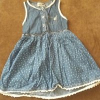 Детска дънкова рокля , снимка 1 - Бебешки рокли - 25191678