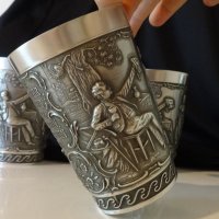 Гравирана чаша,халба от калай 350 мл. , снимка 5 - Антикварни и старинни предмети - 25785078