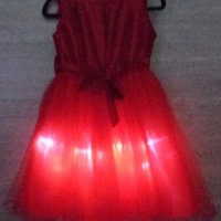 Детска рокля светеща, 7 цвята Размери 90 / 100 / 120 / 160, снимка 6 - Детски рокли и поли - 22343178