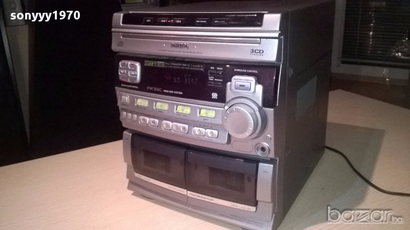 philips-amplifier+tuner/rds+cd3+deck/2revers-внос швеицария, снимка 1