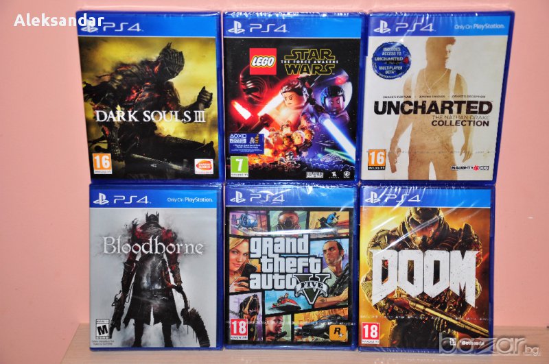Нови ps4,GTA,Doom,Dark Souls,Bloodborne,Lego Star Wars,Uncharted, снимка 1
