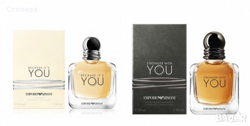 EMPORIO ARMANI - BECAUSE IT’S YOU- STRONGER WITH YOU 100ml  replica, снимка 1
