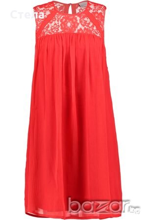 VERO MODA дамска червена рокля, нова, с етикет, снимка 1