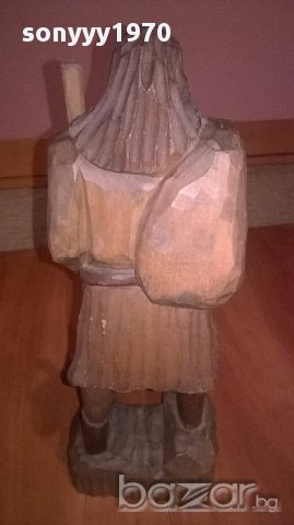 Дърворезба-човек с торба-35/13/10см-внос швеицария, снимка 8 - Антикварни и старинни предмети - 14246757