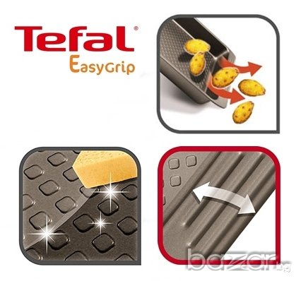 Тава Tefal Easy Grip / 26.5 X 36 cm, снимка 5 - Съдове за готвене - 21337866