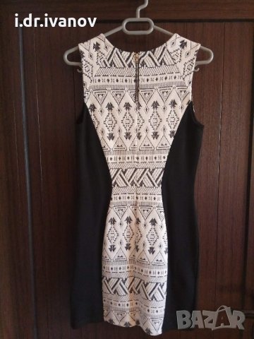 еластична рокля черно и бяло, снимка 2 - Рокли - 22116905