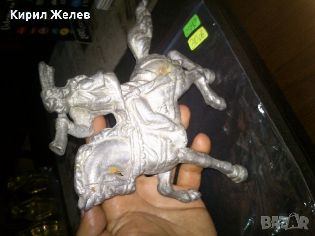 Метална Статуетка ЛОВЕЦ на КОН колекционерска ! 217№, снимка 4 - Статуетки - 23208561