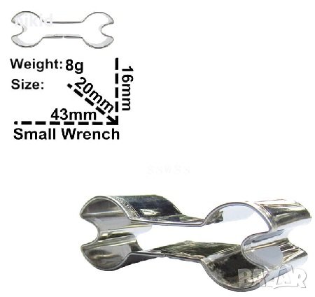 Гаечен Ключ инструмент мини метален резец форма тесто фондан бисквитки сладки декорация украса, снимка 1 - Форми - 24728427