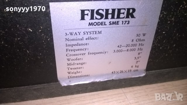 fisher sme-173 2x50w/8ohm-43х26х19см-внос швеицария, снимка 15 - Тонколони - 23088658