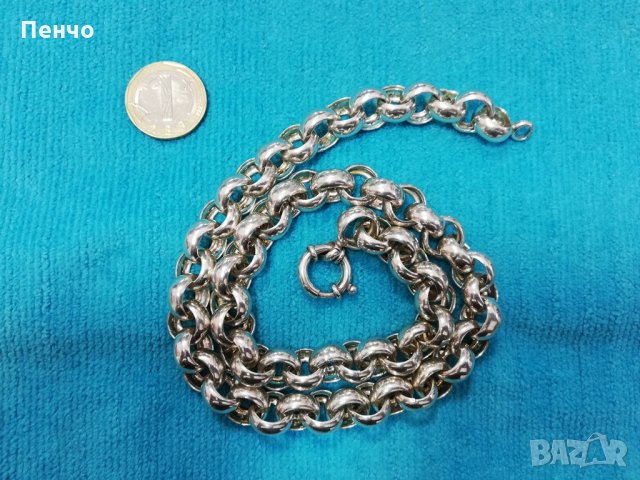 Чисто нов почистен излъскан запазен сребърен ланец с печат 925 масивен синджир 113 грама сребро, снимка 14 - Колиета, медальони, синджири - 21994081