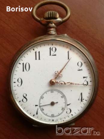 Швейцарски сребърен часовник Ancre Ligne Droit, снимка 1 - Антикварни и старинни предмети - 18680944