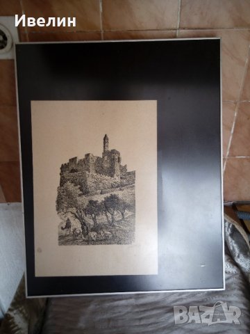 стара картина-графика, снимка 4 - Картини - 21821386