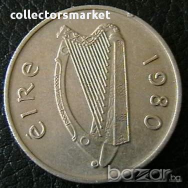 5 пенса 1980, Ирландия, снимка 2 - Нумизматика и бонистика - 13977653
