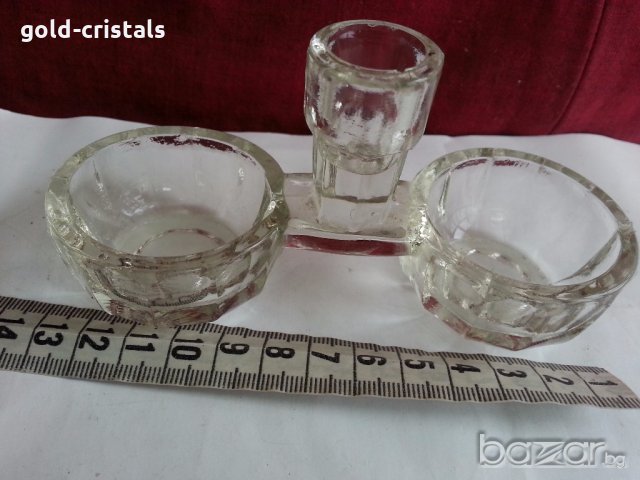 антикварна стъклена солница , снимка 3 - Антикварни и старинни предмети - 20243972