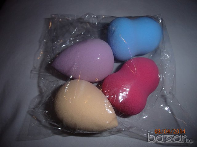 beauty blender яйцевидна и капковидна гъба гъбичка бюти блендер за нанасяне на фондьо тен, снимка 3 - Козметика за лице - 7137333