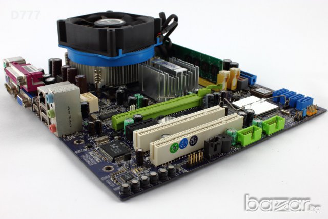 Дъно FOXCONN 945GZ7MC-KS2H + Процесор Intel CeleronD  3.46GHz+1GB RAM, снимка 4 - Дънни платки - 16009424
