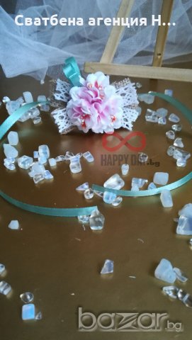 Сватбена бутониера за ръка - гривна Фрея 2