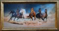 ”Неудържими”, коне, картина с рамка, снимка 1 - Картини - 24711609