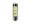 LED Диодна Крушка C5W 11X39 12V 3 LED-4600, снимка 1 - Аксесоари и консумативи - 23995034