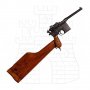 Полуавтоматичен пистолет Маузер С 96. Многозаряден пистолет с кобур пушка, снимка 1 - Бойно оръжие - 21489652