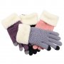 Дамски зимни екранни ръкавици Елегантни пълен пръст, снимка 1 - Шапки - 23385636