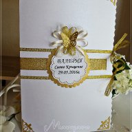 Комплект за кръщене със златни пеперуди, снимка 7 - Подаръци за кръщене - 17373066