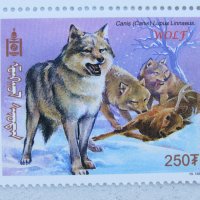 Вълк-блок марки, 2000 г., Монголия , снимка 8 - Филателия - 21575735