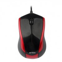 Оптична мишка N-400 V-Track черно-червена USB DPI=1000, снимка 1 - Клавиатури и мишки - 23391454