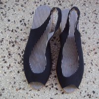 Дамски сандали от плат, снимка 4 - Сандали - 25979803