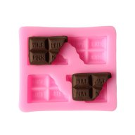 шоколадов блок плочка парченца шоколад начупен силиконов молд форма декорация торта фондан шоколад, снимка 1 - Форми - 17721724