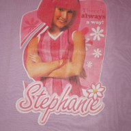 Лилава тениска със Стефани размер 164, нова, снимка 6 - Детски тениски и потници - 11095137