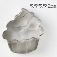 Кексче Мъфин мъфинка с прегради метален резец форма за украса с фондан захарно тесто сладки и др., снимка 1 - Форми - 24079021