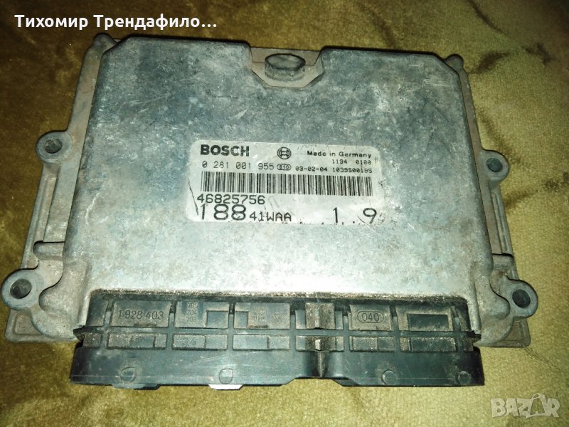 Компютър Fiat Punto 1.9 JTD 80 конски сили 0281001955, 0 281 001 955, 46825756, снимка 1