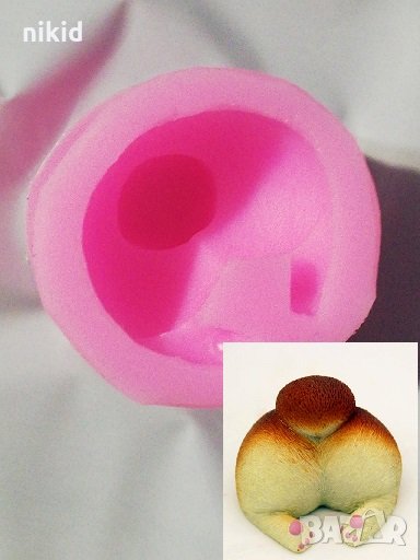 3d Дупенце с опашле и крачета лапи дълбок силиконов молд форма калъп фондан шоколад гипс, снимка 1