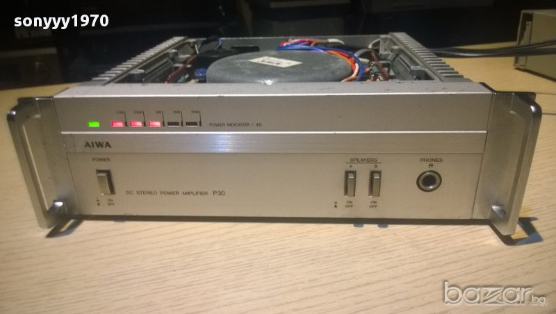 SOLD/ПОРЪЧАН-aiwa sa-p30e-dc stereo power amplifier-240watts-made in japan-внос швеицария, снимка 1
