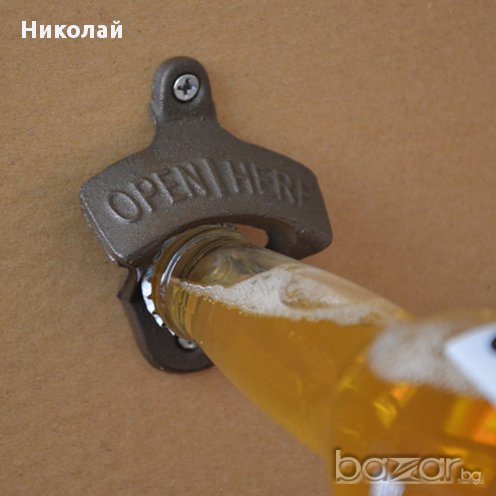 Ретро отварачка за бира за стена. , снимка 1