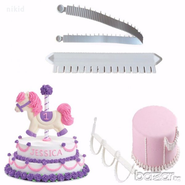 декориращ гъвкав пластмасов борд кант декорация дантела за торта украса, снимка 1