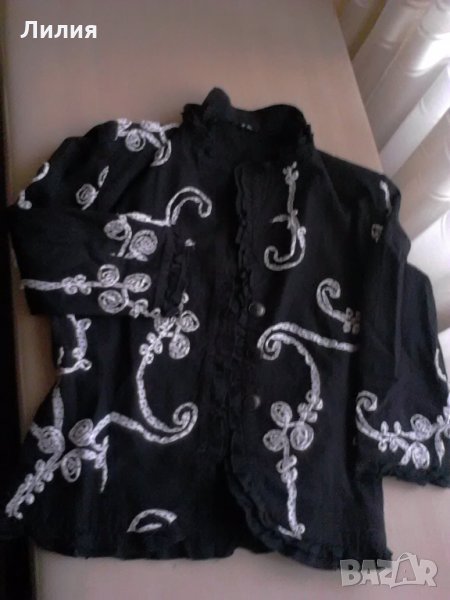 Сако, дамско , памучно,интересен дизайн, снимка 1
