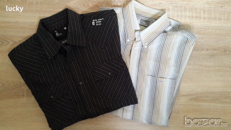 Прекрасни спортни мъжки ризи с дълъг ръкав LACOSTE и G-STAR - размер XL /42/, снимка 1