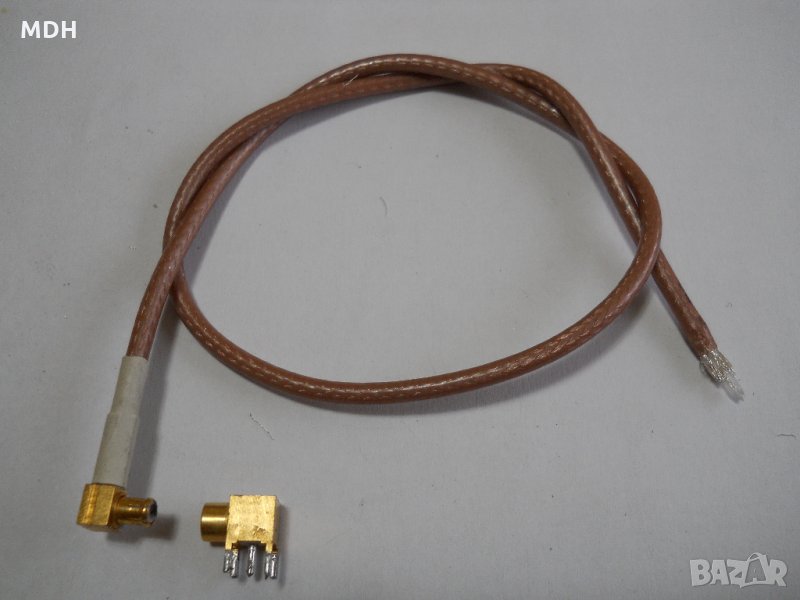 СВЧ кабел с букси за платков монтаж, снимка 1