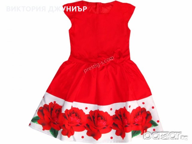 Официална червена рокля за момиче ръст от 98 до 110 см. в Детски рокли и  поли в гр. Пловдив - ID19024241 — Bazar.bg