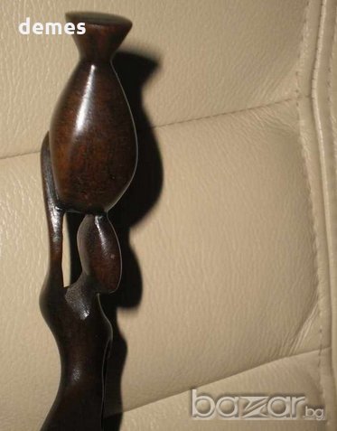  Елегантна женска фигура от абанос, снимка 2 - Статуетки - 20555817