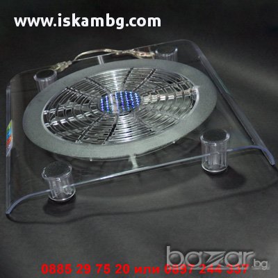 Охладител за лаптоп с голям вентилатор - код NB-7, снимка 11 - Лаптоп аксесоари - 13038673