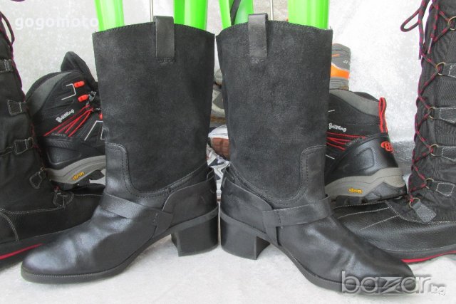 КАТО НОВИ мото боти Lauren by Ralph Lauren® рокерски, 40 - 41,мото ботуши MAXI DAMA,100% естествена , снимка 7 - Дамски ботуши - 20747864