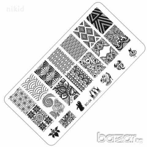 декорации  плочка / щампа шаблон за печат на нокти - Нова BC-04, снимка 1 - Продукти за маникюр - 16003229