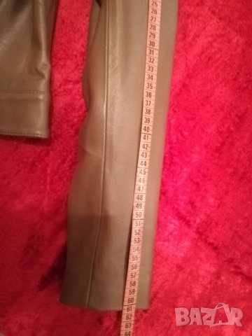 НОВОМаслено зелено яке естествена кожа, снимка 10 - Якета - 25228811