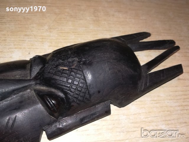 африканска маска-масивна-27х7х4см-внос швеицария, снимка 6 - Колекции - 20913357