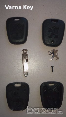 Кутийка за ключ с 2 бутона на Peugeot 107, 207, 206, 308, 407, 408, 607, снимка 2 - Аксесоари и консумативи - 17867583