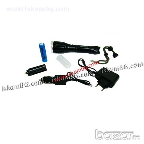 Фенер Cree Led XM-L T6 Police 50000W, снимка 3 - Други спортове - 13750391